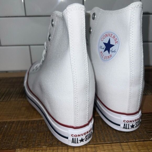 Converse Women All Star Platform Hidden Wedge Heel Sneakers Chuck Taylor White - Picture 3 of 5